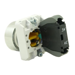 RS PRO Push Button Complete Unit Panel Mount 23 mm Cutout Yellow SPST IP65 239-8180