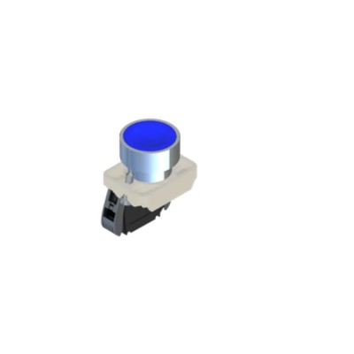 RS PRO Push Button Complete Unit Panel 23 mm Cutout Blue SPST IP65 24V 239-8181