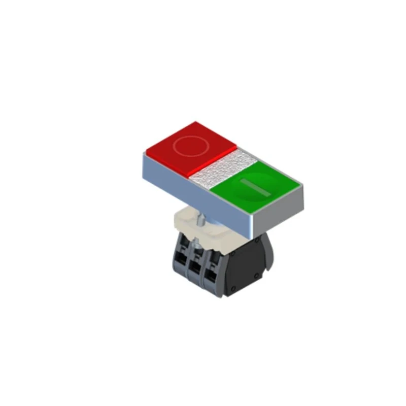 RS PRO Illuminated Push Button Complete Unit Panel Mount 23 mm Cutout Red Green 1 NO/1 NC IP65