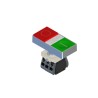 RS PRO Illuminated Push Button Complete Unit Panel Mount 23 mm Cutout Red Green 1 NO/1 NC IP65