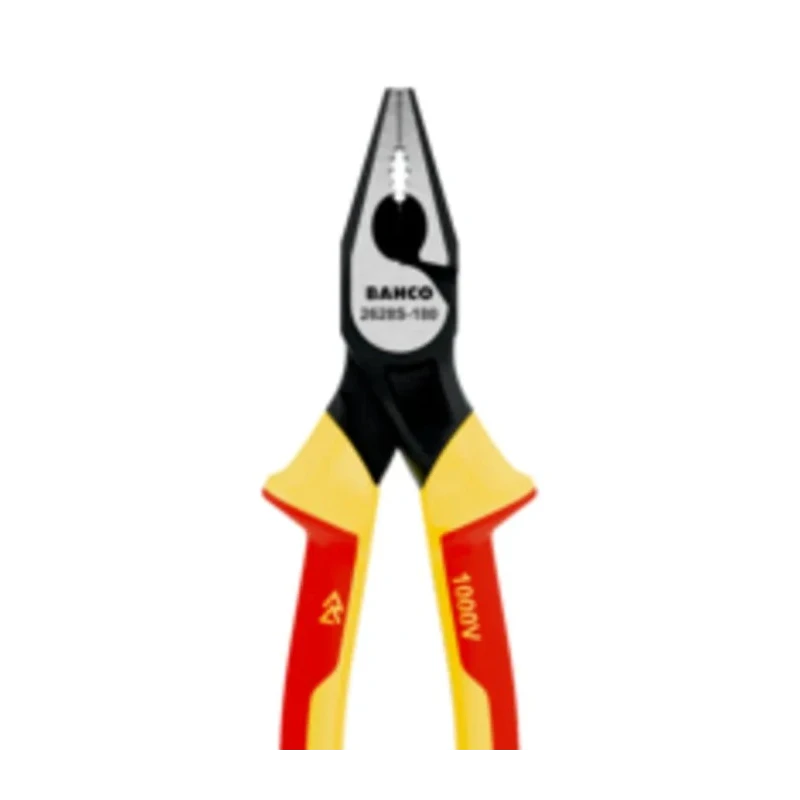 Bahco Combination Plier with Round Jaw, 200mm Overall Length, 39mm Jaw Length, Plastic Handle, High Performance 2628S-200