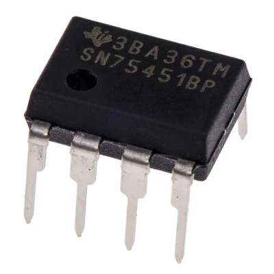 Texas Instruments Peripheral Driver 2 Drivers 8-Pin PDIP, 5.5-7V Supply, 1W Power SN75451BP