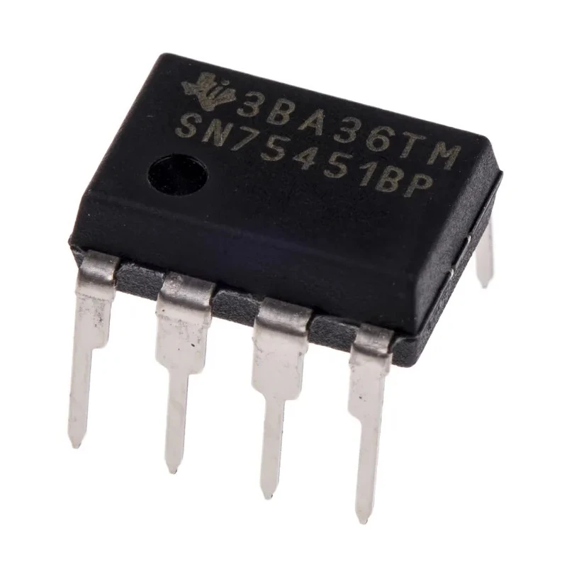 Texas Instruments Peripheral Driver 2 Drivers 8-Pin PDIP, 5.5-7V Supply, 1W Power SN75451BP