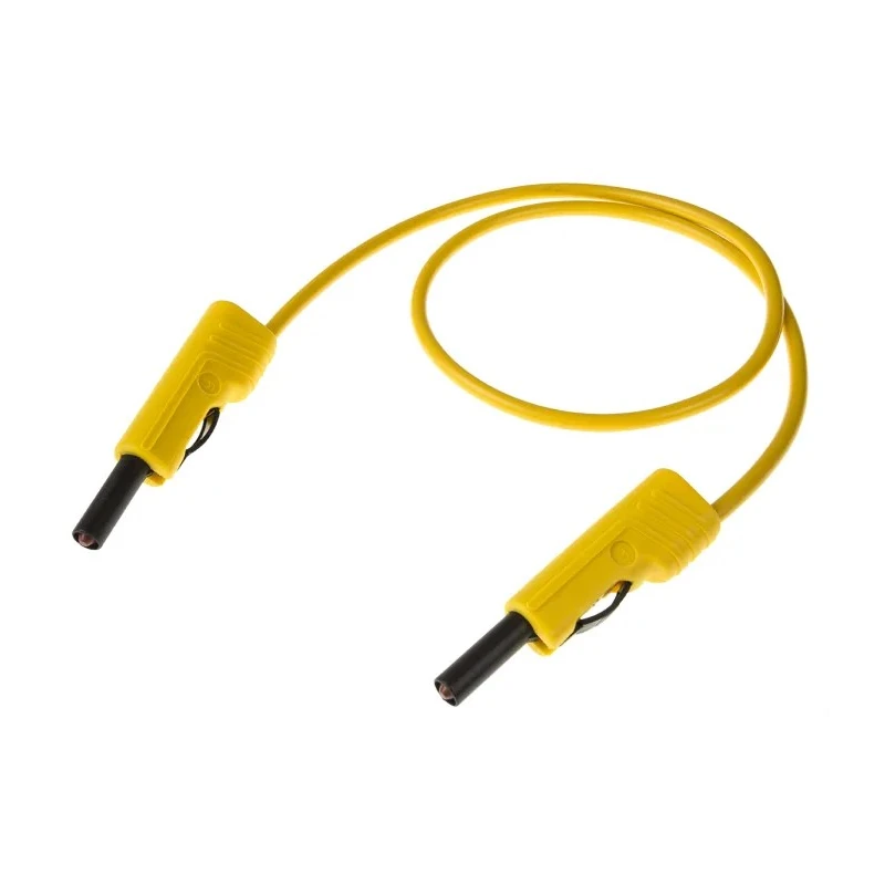Hirschmann Test & Measurement Connector Test Lead 16A, 60V dc, Yellow, 500 mm Lead Length 973 645103-