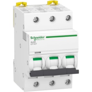 Schneider Electric Acti9 Acti9 iDT40 Miniature Circuit Breaker, 3-Pole, 25A, Type C, 400V AC, 4500 A Breaking A9P22325
