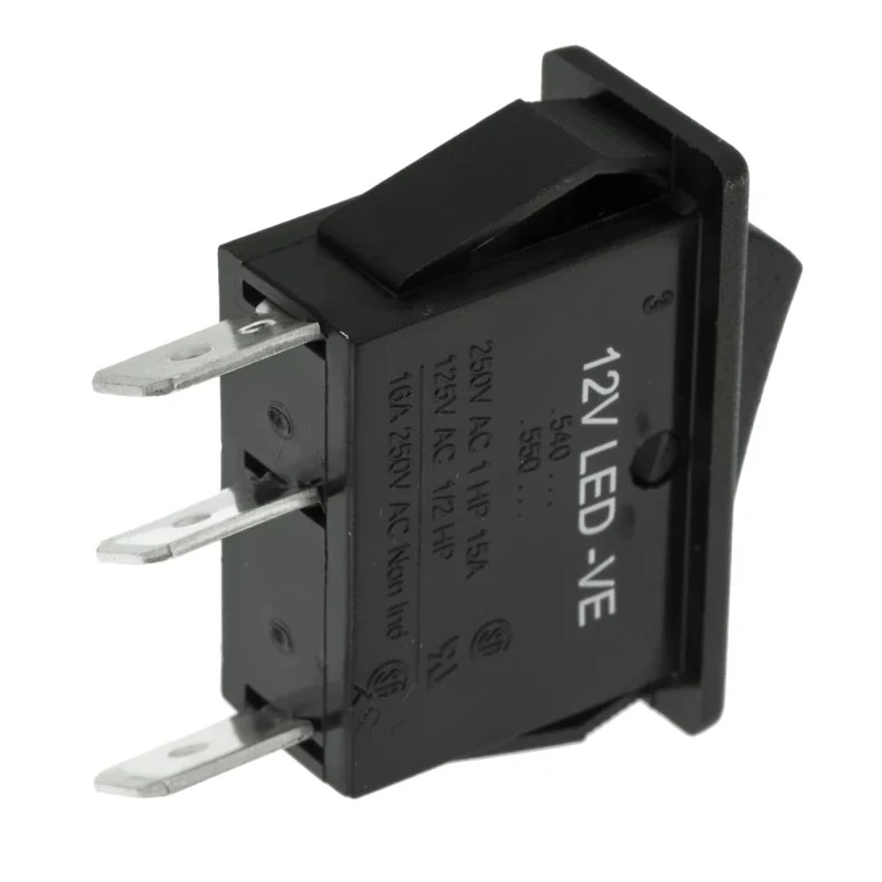 Arcolectric (Bulgin) Ltd Illuminated SPST On-Off Rocker Switch Panel 16A Red Actuator C5503PLLAA