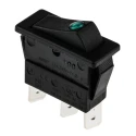 Arcolectric (Bulgin) Ltd Illuminated SPST On-Off Rocker Switch Panel Green Rectangular Actuator 16A 125V AC 85°C C5503PLLAB