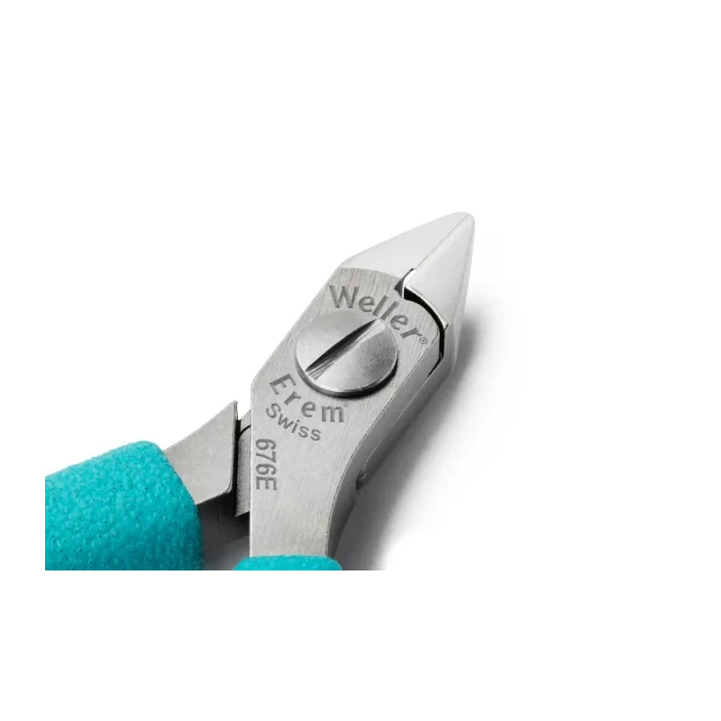 Erem ESD Flush Tip Cutter, High Grade Tool Steel Jaws, 4.3in Length, 16mm Jaw Length, 0.78mm Max Cutting Capacity 676E