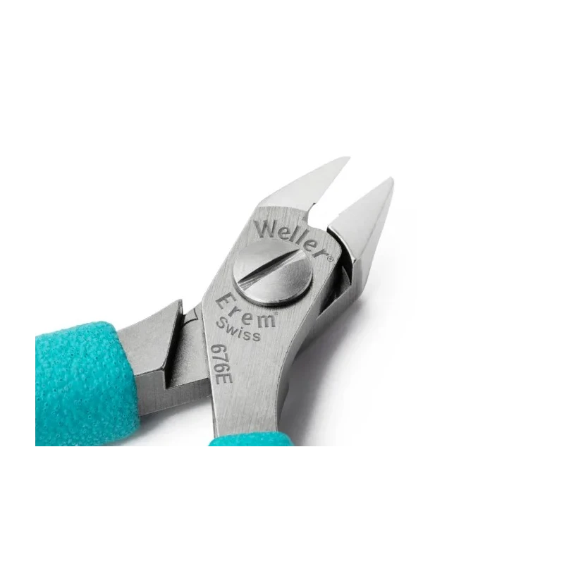 Erem ESD Flush Tip Cutter, High Grade Tool Steel Jaws, 4.3in Length, 16mm Jaw Length, 0.78mm Max Cutting Capacity 676E