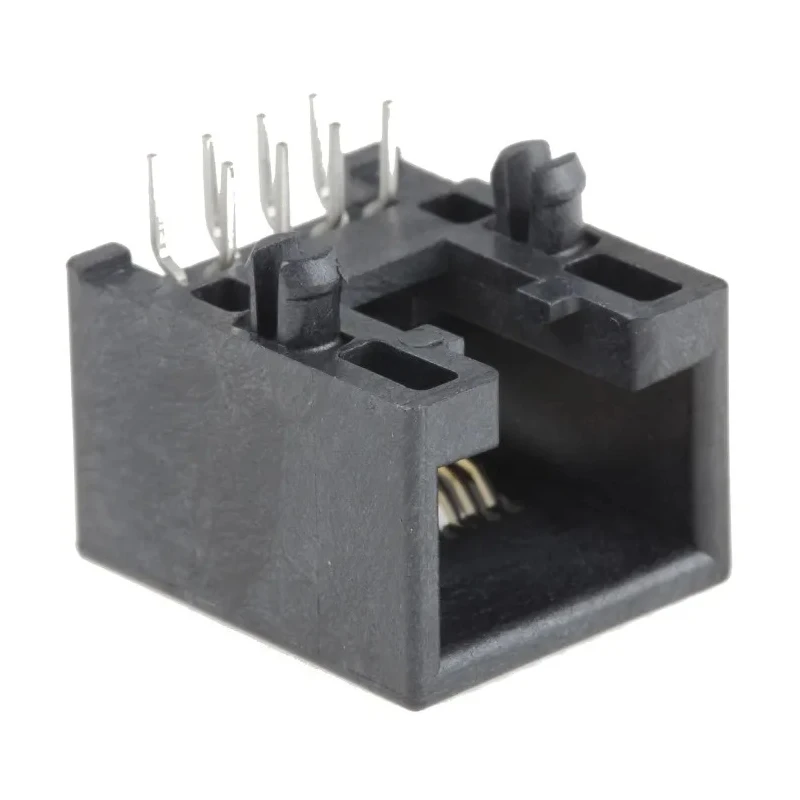 RS PRO Female Modular RJ45 Connector, Cat3 Unshielded Right Angle 1 Port 8 Way Through Hole 95501-2881