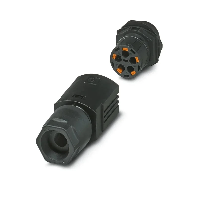 Phoenix Contact Industrial Circular Connector Panel Mount 5 Contacts M25 IP66 IP68 IP69K Push-in 20A 690V IPD Series 1047345