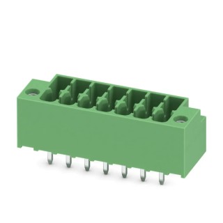 Phoenix Contact DMCV Series Pluggable Terminal Block, 14-Contact, 3.5 mm Pitch, 2 Row, Male Connector, Green 1053979