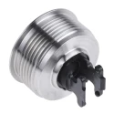 ITW Switches 76-95 Series Panel Mount Push Button Switch Silver, 32 mm Cutout, SPDT, IP67 76-9512/4044