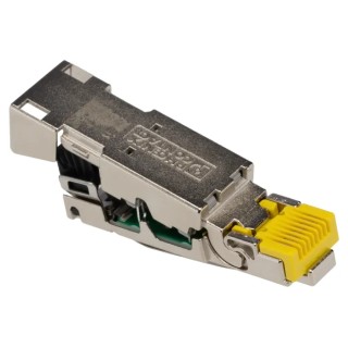 Phoenix Contact RJ45 Connector Male, Snap-in Mount, Cat6a Shielded Straight 1 Port 8 Way CUC-IND-C1ZNI-S/R4IE10G8 1149846