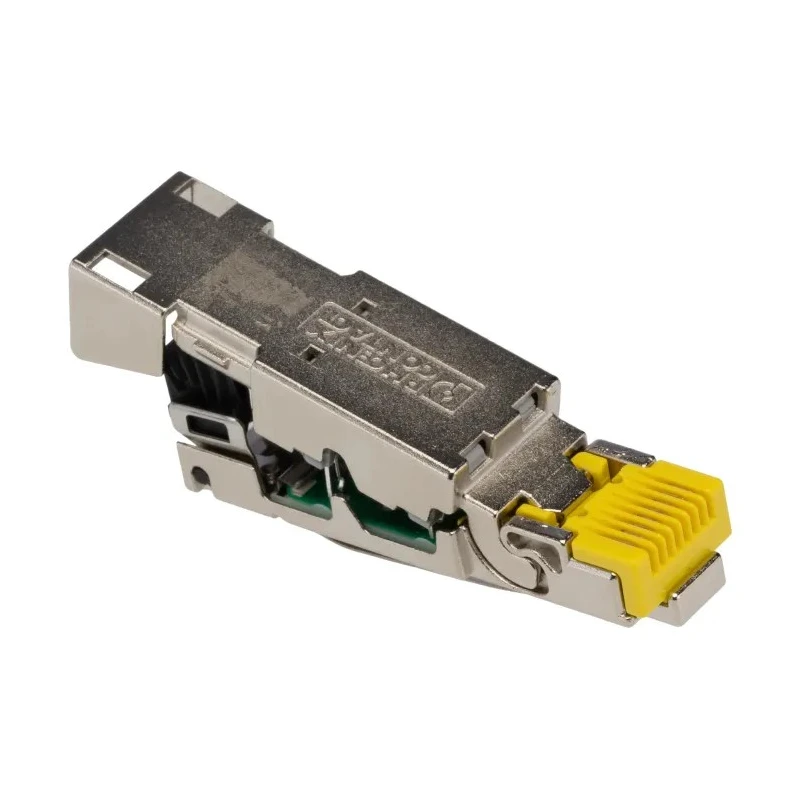 Phoenix Contact RJ45 Connector Male, Snap-in Mount, Cat6a Shielded Straight 1 Port 8 Way CUC-IND-C1ZNI-S/R4IE10G8 1149846