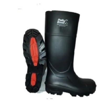 Pollyboot Steel Toe Capped Unisex Safety Boots Size UK 13, EU 47, Impact and Corrosion Resistant, Polyurethane Upper P015/48