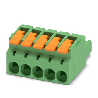 Phoenix Contact Pluggable Terminal Block 5-Contact 5.08 mm Pitch 1 Row 16A 320V Polyamide Housing Female Connector 1110584