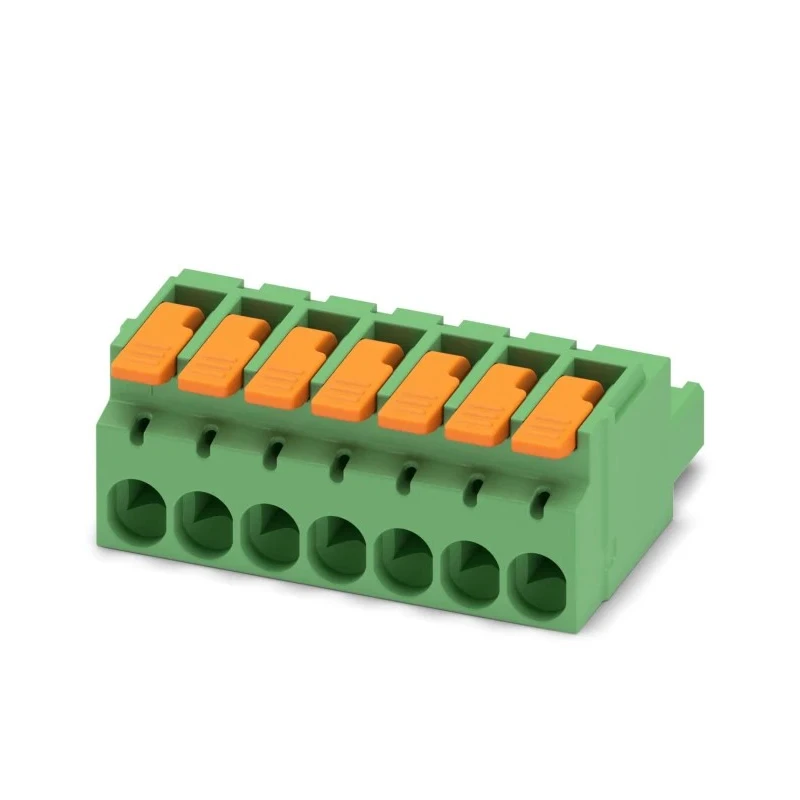 Phoenix Contact Pluggable Terminal Block, 7-Contact, 5.08 mm Pitch, 1 Row, 320 V, 16 A, Push-in Connection 1110586