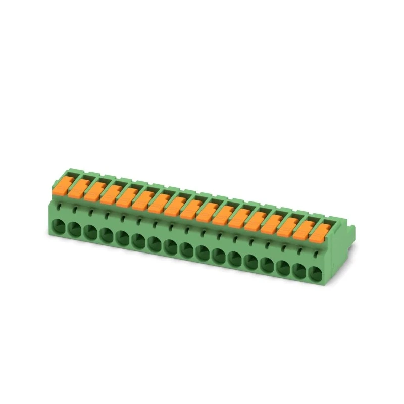 Phoenix Contact Pluggable Terminal Block 17-Contact, 5.08 mm Pitch, 1 Row, 320 V, 16 A Current, Polyamide Housing 1110601