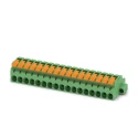 Phoenix Contact Pluggable Terminal Block, 17-Contact, 5.08 mm Pitch, 1 Row, 16 A Current, 320 V, Polyamide Housing 1110646