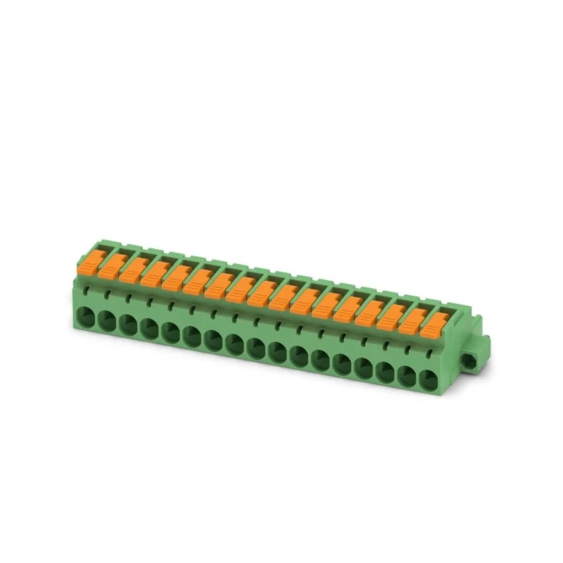 Phoenix Contact Pluggable Terminal Block, 17-Contact, 5.08 mm Pitch, 1 Row, 16 A Current, 320 V, Polyamide Housing 1110646