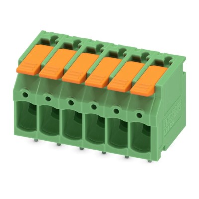 Phoenix Contact PCB Terminal Block 6-Contact 5 mm Pitch 1 Row 400V 24A Polyamide Housing 1190301