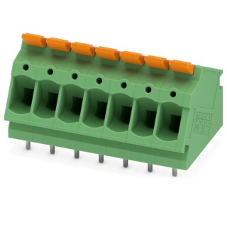 Phoenix Contact LPT Series 7-Contact PCB Terminal Block, 5 mm Pitch, 1 Row, Push-in Connection, Polyamide Housing 1190368