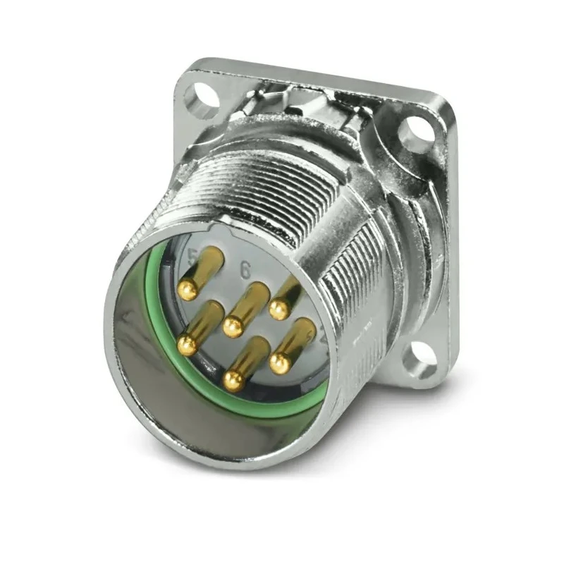 Phoenix Contact Industrial Circular Connector, 6 Contacts, Front Mount, M23, Plug Male, IP67, 300V, 20A, Gadolinium 1629095