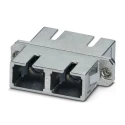 Phoenix Contact SC Multimode Fibre Optic Adapter 50/125 μm, 0.2dB Insertion Loss, Metal Housing, 34.7x27.4x9.4mm 1208083