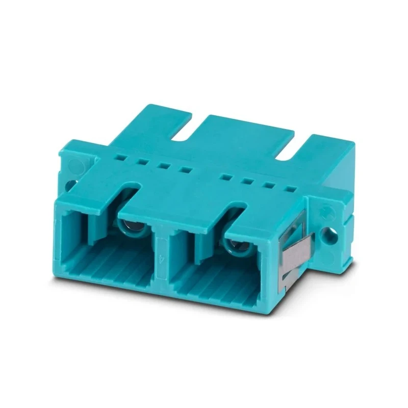Phoenix Contact SC Multimode Fibre Optic Adapter 50/125 μm, Turquoise, Plastic Housing, 0.2dB Insertion Loss, 1208084