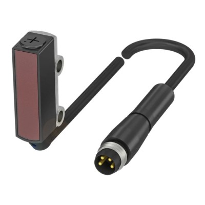 BALLUFF Diffuse Photoelectric Barrel Sensor, 150 mm Detection Range, PNP Output, IP67 ABS Housing BOS0234