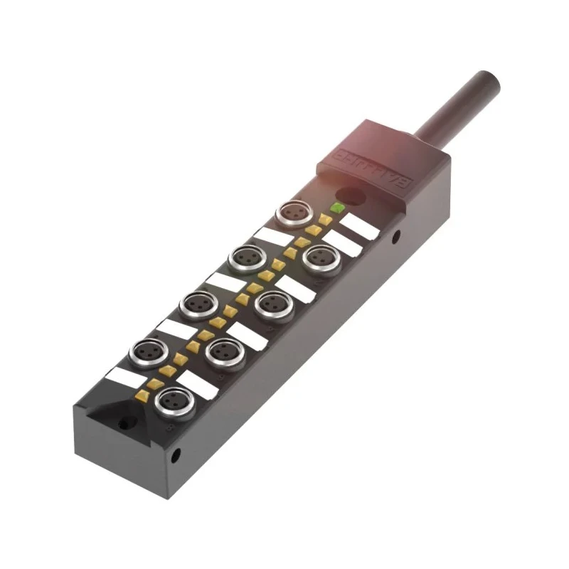 BALLUFF BPI00 Series Sensor Box, 8 Port, PNP-NO Interface, 5 m Cable Length, IP67 Rated BPI00