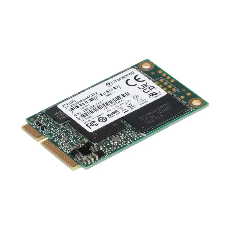 Transcend Internal mSATA SSD 256GB 3D TLC NAND SATA III 6Gb/s - MSA452T2