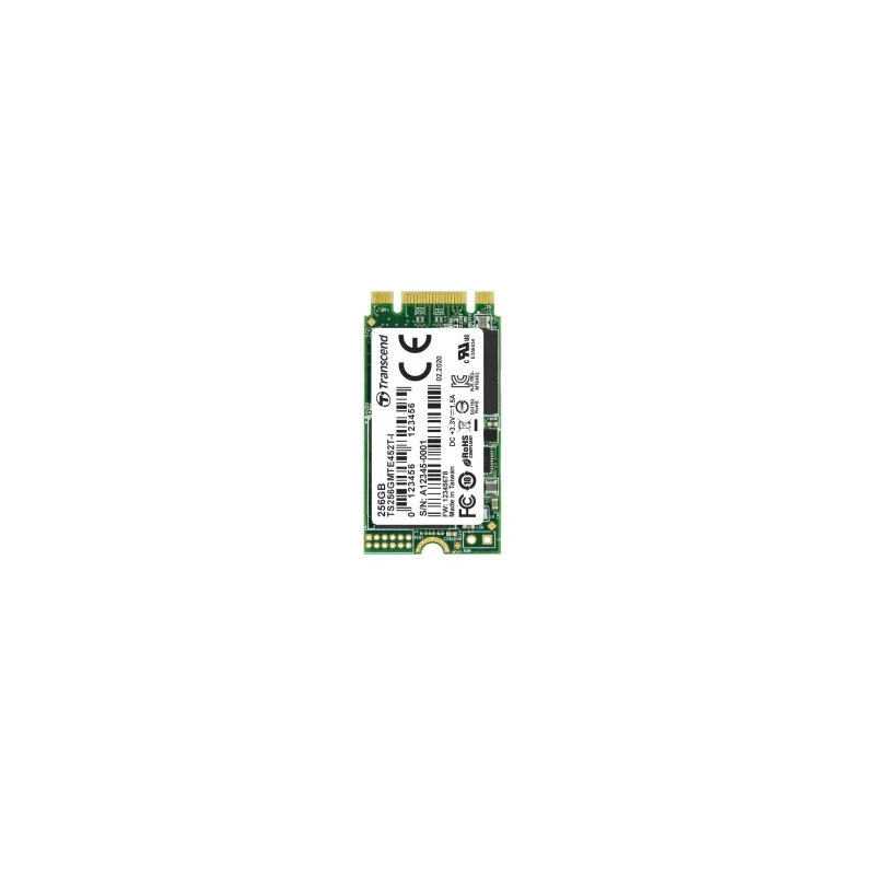 Transcend Industrial Grade Internal M.2 256GB PCIe Gen 3.0 x4 NVMe SSD with AES Encryption MTE452T-I