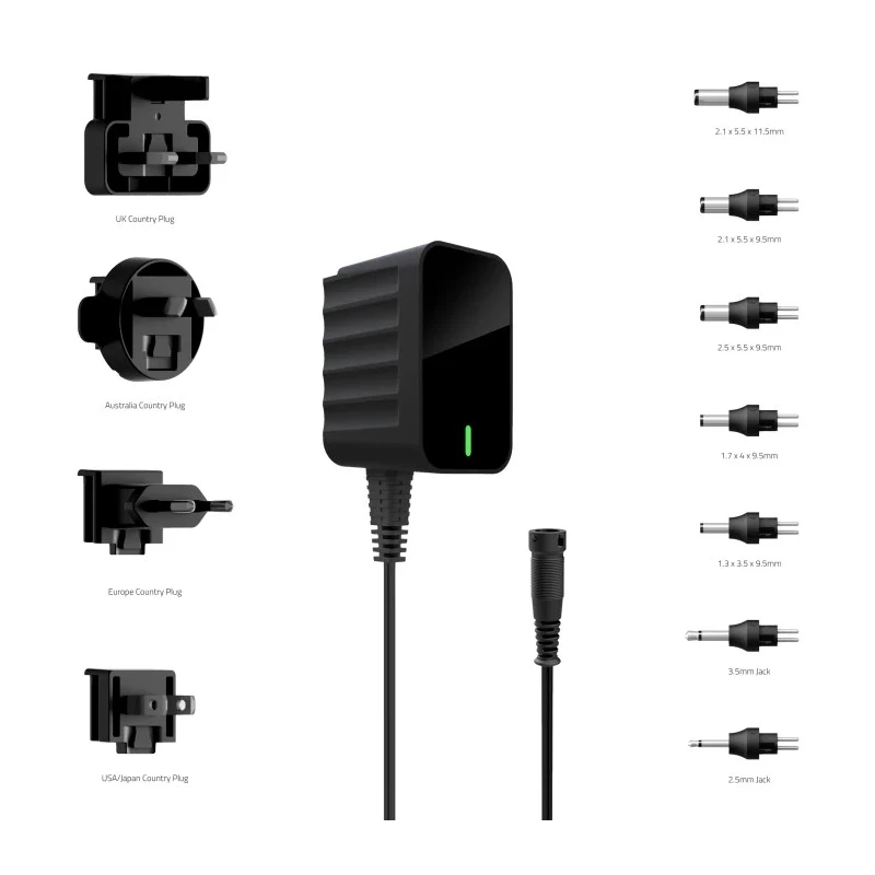 Friwo Plug Adapter Australia, EU, UK, US 24V DC 7.2W Power 300mA Output EDV1960561RS