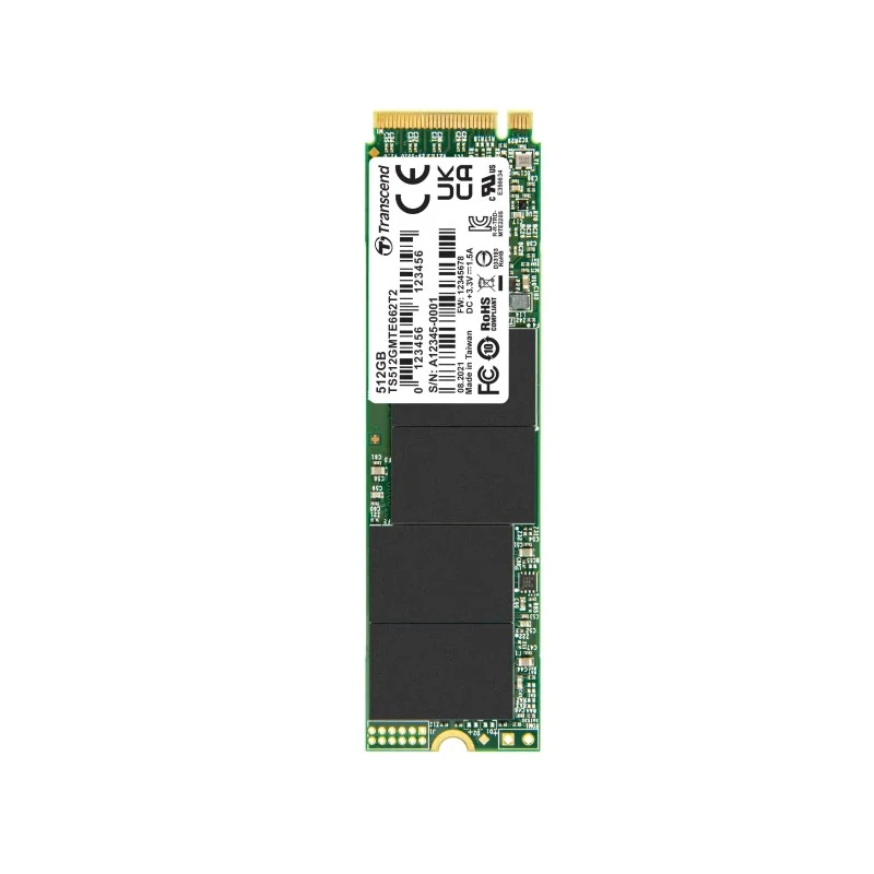 Transcend 512 GB M.2 Internal Solid State Drive PCIe Gen 3.0 x4 NVMe TLC NAND MTE662T2