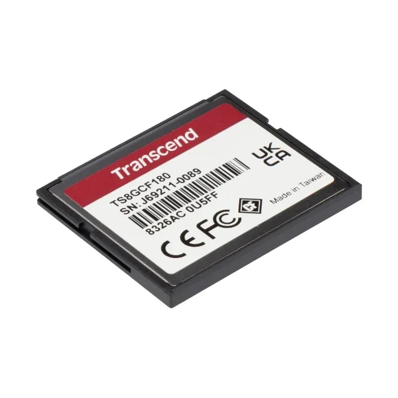 Transcend Compact Flash Card 8 GB SuperMLC NAND 600x Speed Rating CF180