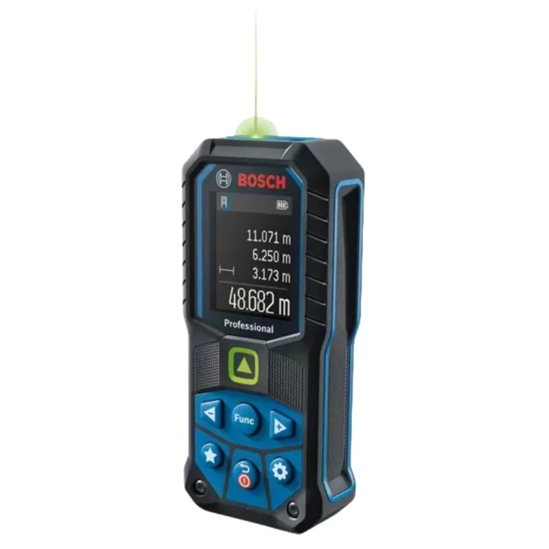 Bosch Laser Measure Digital 0.05 to 50 m Range Green Laser Class 2 with 1.5 mm Accuracy IP65 0601072V00