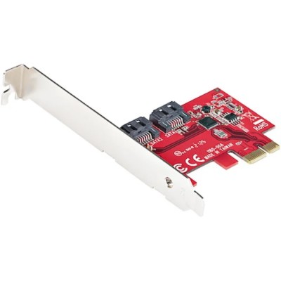 StarTech.com PCIe SATA Card 2 Drive Support 3 x 0.7 x 4.8 in, PCIe x1 Interface 2P6G-PCIE-SATA-CARD