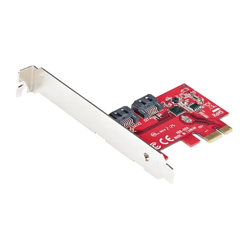 StarTech.com PCIe SATA Card 2 Drive Support 3 x 0.7 x 4.8 in, PCIe x1 Interface 2P6G-PCIE-SATA-CARD