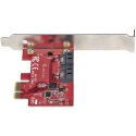 StarTech.com PCIe SATA Card 2 Drive Support 3 x 0.7 x 4.8 in, PCIe x1 Interface 2P6G-PCIE-SATA-CARD