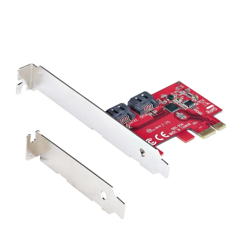 StarTech.com PCIe SATA Card 2 Drive Support 3 x 0.7 x 4.8 in, PCIe x1 Interface 2P6G-PCIE-SATA-CARD