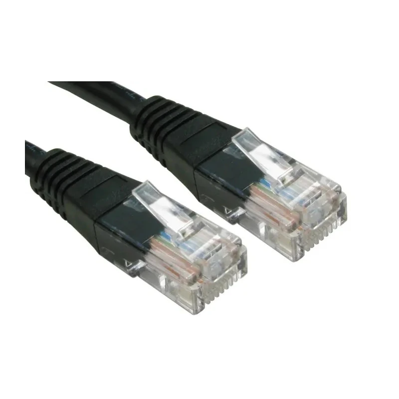 RS PRO Cat6 Ethernet Cable 2 m Black RJ45 Male to RJ45 Male U/UTP PVC 240-6310