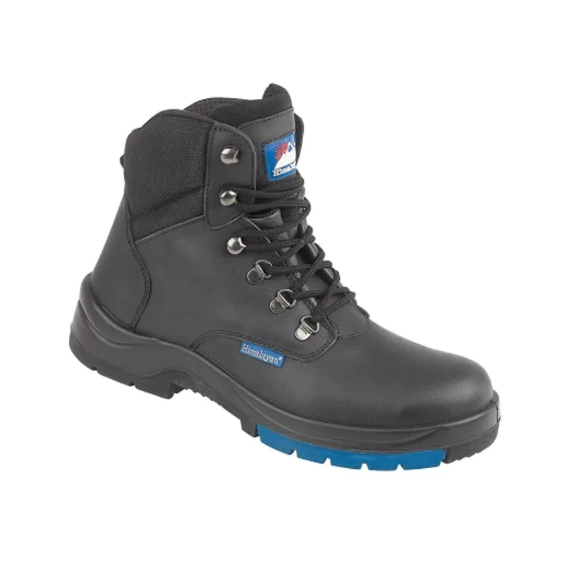 Himalayan Black Unisex Safety Boots Size 7 EU 41 with Steel Midsole, Anti-Static, Water Resistant, 200 Joule 5104BK070
