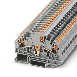 Phoenix Contact PTVME Series Test Disconnect Terminal Block Grey, 0.5 mm² to 6 mm², 1-Level, Push-in Connection 1164788