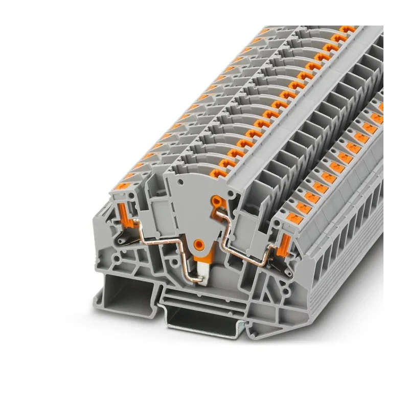 Phoenix Contact PTVME Series Test Disconnect Terminal Block Grey, 0.5 mm² to 6 mm², 1-Level, Push-in Connection 1164788