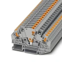 Phoenix Contact PTVME Series 1-Level Test Disconnect Terminal Block Grey, 0.5mm² to 6mm² Cable, 30A, 1000V, Push-in 1166809