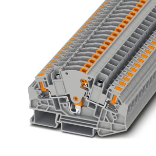 Phoenix Contact PTVME Series 1-Level Test Disconnect Terminal Block Grey, 0.5mm² to 6mm² Cable, 30A, 1000V, Push-in 1166809