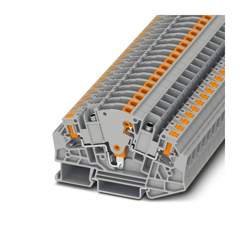 Phoenix Contact PTVME Series 1-Level Test Disconnect Terminal Block Grey, 0.5mm² to 6mm² Cable, 30A, 1000V, Push-in 1166809