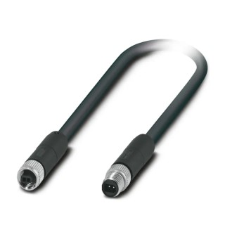 Phoenix Contact Shielded Screened Single Pair Ethernet CatB (10 Mbps) Ethernet Cable 2 Core, Black, 2 m, PVC Jacket 1217524